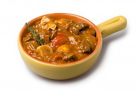 Stroganof, bereid met kalfsvlees