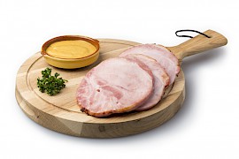 Gegrilde beenham met honing-mosterdsaus